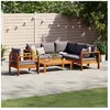 vidaXL Salon de jardin avec coussins 5 pcs Bois d'acacia solide