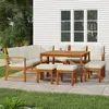 vidaXL Salon de jardin 11 pcs avec coussins gris résine tressée