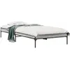 vidaXL Cadre de lit sonoma gris 90x190 cm bois d'ingénierie et métal