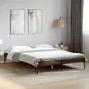 vidaXL Cadre de lit chêne marron 140x200 cm bois d'ingénierie et métal