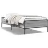 vidaXL Cadre de lit sonoma gris 90x190 cm bois d'ingénierie et métal