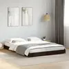 vidaXL Cadre de lit noir 135x190 cm bois d'ingénierie et métal