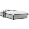 vidaXL Cadre de lit sonoma gris 75x190 cm bois d'ingénierie et métal