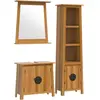 vidaXL Ensemble de meubles de salle de bain 3 pcs bois de pin massif