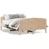 vidaXL Cadre de lit avec tête de lit 135x190 cm bois de pin massif