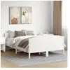 vidaXL Cadre de lit avec tête de lit blanc 160x200 cm bois pin massif