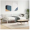 vidaXL Vidaxl Lit De Jour Sans Matelas Blanc 75x190 Cm Bois De Pin Massif