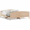 vidaXL Cadre de lit avec tête de lit 200x200 cm Bois de pin massif