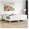 vidaXL Cadre de lit et tête de lit blanc 180x200 cm bois de pin massif