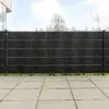 vidaXL Paravents de balcon 10 pcs noir 255x19 cm résine tressée