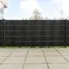 vidaXL Paravents de balcon 5 pcs noir 255x19 cm résine tressée