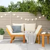 vidaXL Banc de jardin avec coussins 2 en 1 bois d'acacia massif