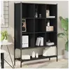 vidaXL Bibliothèque noir 102x30x141,5 cm bois d'ingénierie