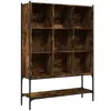vidaXL Bibliothèque chêne fumé 102x30x141,5 cm bois d'ingénierie