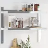 vidaXL Étagère murale 2 niveaux 75x23,5x60 cm argenté acier inoxydable