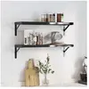 vidaXL Étagères murales 2 pcs 75x23,5x3 cm noir acier inoxydable