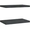 vidaXL Étagères murales 2 pcs 50x30x3 cm noir acier inoxydable