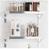 vidaXL Supports d'étagères 4pcs 15x2,5x11,5cm argenté acier inoxydable