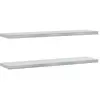 vidaXL Étagères murales 2 pcs 100x23,5x3 cm argenté acier inoxydable