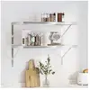 vidaXL Étagères murales 2 pcs 75x40x3 cm argenté acier inoxydable