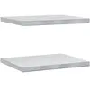 vidaXL Étagères murales 2 pcs 50x40x3 cm argenté acier inoxydable