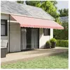 vidaXL Tissu de remplacement pour auvent rayures rouges et blanches