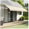 vidaXL Tissu de remplacement pour auvent rayures multicolores 4,5x3 m