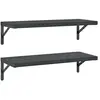 Vidaxl - tagères murales 2 pcs 75x30 cm noir acier inoxydable