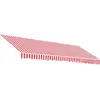 vidaXL Tissu de remplacement pour auvent rayures rouges et blanches
