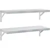 vidaXL Étagères murales 2 pcs 75x30 cm argenté acier inoxydable