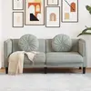 vidaXL Canapé avec coussins 2 places gris clair velours