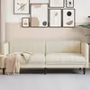 vidaXL Canapé à 3 places crème tissu