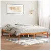 vidaXL Cadre de lit cire marron 160x200 cm bois de pin massif