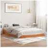 vidaXL Cadre de lit cire marron 160x200 cm bois de pin massif