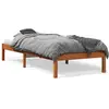 vidaXL Cadre de lit cire marron 100x200 cm bois de pin massif