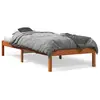 vidaXL Cadre de lit cire marron 90x190 cm bois de pin massif