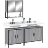 vidaXL Ensemble de meubles de salle de bain 3 pcs Sonoma gris