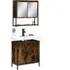 vidaXL Ensemble de meubles de salle de bain 2 pcs Chêne fumé