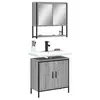vidaXL Ensemble de meubles de salle de bain 2 pcs Sonoma gris