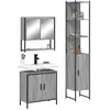 vidaXL Ensemble de meubles de salle de bain 3 pcs Sonoma gris