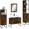 vidaXL Ensemble d'armoires de salle de bain 4 pcs chêne fumé
