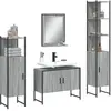 vidaXL Ensemble d'armoires de salle de bain 4 pcs sonoma gris