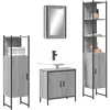 vidaXL Ensemble de meubles de salle de bain 4 pcs Sonoma gris