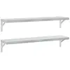 vidaXL Étagères murales 2 pcs 100x23,5 cm argenté acier inoxydable
