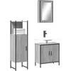 vidaXL Ensemble de meubles de salle de bain 3 pcs Sonoma gris