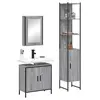 vidaXL Ensemble de meubles de salle de bain 3 pcs Sonoma gris