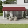 vidaXL Auvent rétractable automatique avec LED bordeaux 600x300 cm