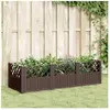 vidaXL Jardinière avec piquets marron 123,5x43,5x43,5 cm PP