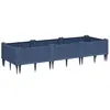 vidaXL Jardinière avec piquets gris 125x40x28,5 cm PP