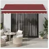 vidaXL Auvent manuel rétractable bordeaux 350x250 cm